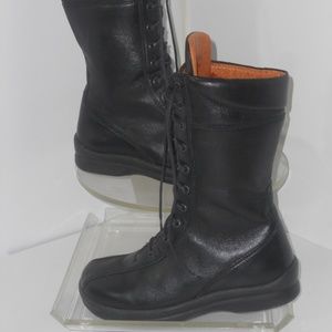 FOOTPRINT BLACK LEATHER LACE ABOVE THE ANKLE BOOTS